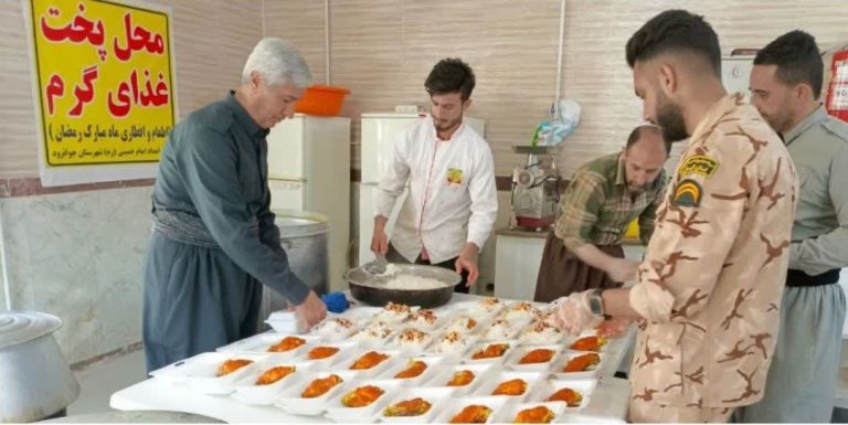 توزیع ۱۶۰۰ پرس غذای گرم در جوانرود