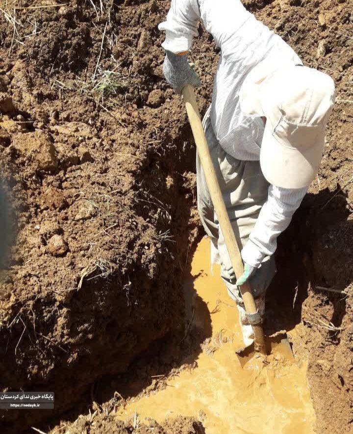 رفع ۶ مورد شکستگی لوله اصلی در روستاهای شهر جوانرود