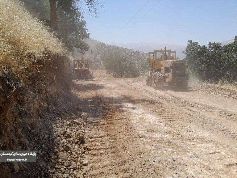 شروع عملیات تعریض و تسطیح جاده مزران به لشکرگاه