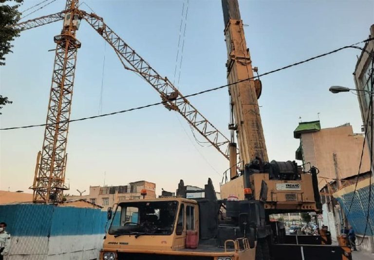 ۲ کشته بر اثر سقوط جرثقیل تاور کرین در کرمانشاه