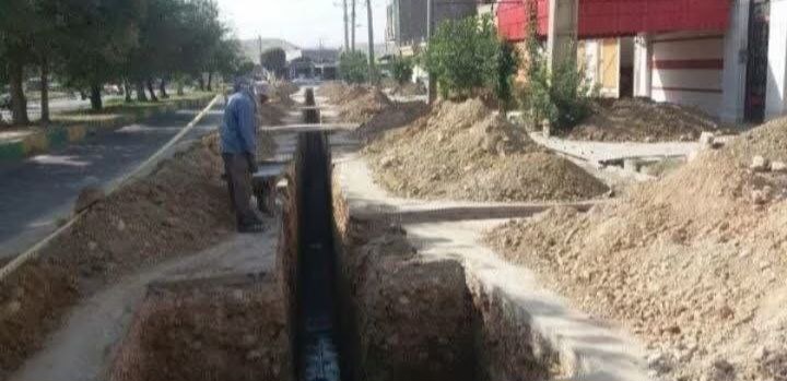 توسعه ۳۹۰ متر از شبکه جمع آوری فاضلاب شهر جوانرود