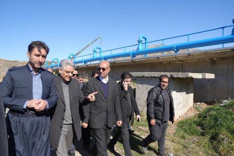 استاندار کرمانشاه از پروژه تصفیهخانه جوانرود بازدید کرد