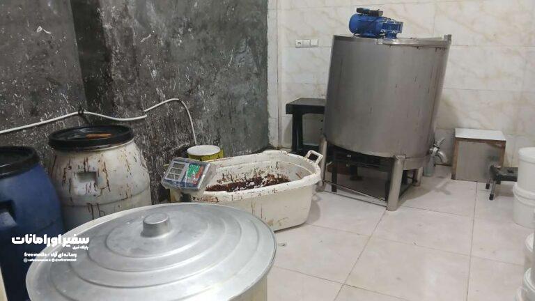 کشف انبار کارگاه تولید روغن غیرمجاز در جوانرود