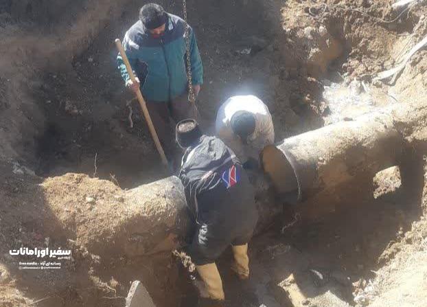 شبکه آبرسانی شهر جوانرود در حال بازسازی