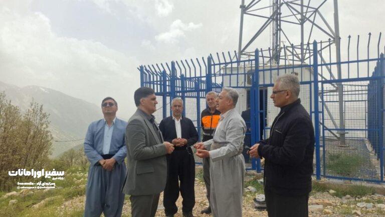 بررسی مشکلات آنتندهی و برق سایت رمه رو با حضور فرمانداران جوانرود و پاوه